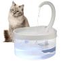 Xianggu Cat Water Dispenser, 7.877.879.45inch Automatic Drinking Fountain Fresh Hygienic Drinking Bowl with LED Light No Splash or Spills Super Quiet, Flowing Water for Cats and Dogs Easy-to-Clean