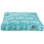 Teal Sea Horse Small Rectangle Indoor Outdoor Pet Dog Bed With Removable Washable Cover By Majestic Pet Products