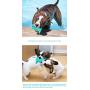 SHEROX Dog Health Toothbrush, Dog Dental Care Chew Toy, Oral Massager for Aggressive Dogs, Teeth Cleaning Stick with Suction Cup for Puppies and Large Dogs, Cactus Shape, Blue