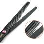 7.0 inches Professional Dog Grooming Scissors Set Straight & thinning & Curved & chunkers 4pcs in 1 Set (with Comb)