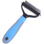 Cool smile Dematting Comb Tool for Dogs & Cats, Pet Grooming Undercoat Rake with Two-Side,Professional Stainless Steel Demat Comb Removes Loose Undercoat, Mats, Tangles and Knots