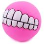 1PC only Treat Ball Pet Dog Toy Smile With Teeth Grinding Chew Sound Funny Playing BLUS