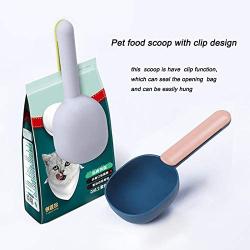 Maubooyu Dog Food Scoop, Plastic Measuring Cup Pet Food Feeding Spoon 1 Cup Size with Ergonomic Bag Clip Handle for Dry Liquid Dogs Cats Birds and Kitchen Seasonings