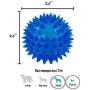 Gnawsome 2.5” Spiky Squeaker Ball Dog Toy - Small, Cleans teeth and Promotes Dental and Gum Health for Your Pet, Colors will vary