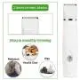 WIOR 2 in 1 Dog Nail Grinder & Hair Clippers, 2-Speed Portable Electric Rechargeable Low Noise Pet Dog Nail Grinder for Large Medium Small Dogs & Cats Pet Hair Clippers Painless Paws Grooming