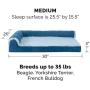 Furhaven Pet Dog Bed - Cooling Gel Memory Foam Faux Fleece and Chenille Soft Woven Traditional Sofa-Style Living Room Couch Pet Bed with Removable Cover for Dogs and Cats