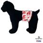 Male Dog Diaper - Made in USA - Santa Claus Premium Dog Belly Band, M for Territorial Marking, Excitable Peeing and Urinary Incontinence