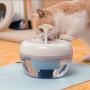 ILLUWA Apple-Shaped Cat Water Fountain, Pet Water Fountain, Cat Water Dispenser, Dog Water Bowl Dispenser, Dog Water Fountain, Cat Fountain Water Bowl, Water Fountain for Cats, Cat Drinking Fountains