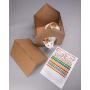 Gingerloaf House - Christmas Holiday Gingerbread Playhouse for Cats, Kittens, Rabbits & Bunny. Cardboard Box House Condo Cave Includes Giant Sticker Sheet for Decorating