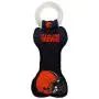 Pets First NFL Cleveland Browns Football Dental Tough Dog TUG Bone Toy with Built-in Squeaker Attached to a Safe Rubber Teething Toothbrush PET Toy, Team Color, 14 x 5 (CLE-3310) Pets First NFL Cleveland Browns Football Dental Tough Dog TUG Bone Toy with Built-in Squeaker Attached to a Safe Rubber Teething Toothbrush PET Toy, Team Color, 14 x 5 (CLE-3310)