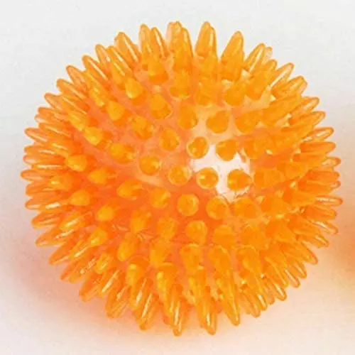 TOP PAW Orange Spike Ball Squeaker Dog Toy~4.5 Inches~ TOP PAW Orange Spike Ball Squeaker Dog Toy~4.5 Inches~