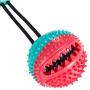 Qamou Dog Chew Toys,Suction Cup DogToy, Dog Ball with Suction Cup,Chewers Toothbrush,Pet Molar Bite, Small Medium Dog Rope Toys Puppy Teeth Cleaning,Chewing Interactive Food Treat (Ball)