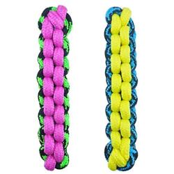 MPP Paracord Rope Dog Toys Tough Fetch Stick Braided Chew Tug Choose Color 10 1/4''