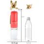 Dog Travel Water Bottle for Outdoor Walking Hiking, Waterproof No Spill, Portable Pet Walking Accessories, 15.2 oz, Pink