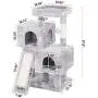 BEWISHOME Large Cat Tree Condo Bundle with Cat Tower with Scratching Board Perches Houses Cat Furniture Kitty Activity Center Kitten Play House MMJ05G10G BEWISHOME Large Cat Tree Condo Bundle with Cat Tower with Scratching Board Perches Houses Cat Furniture Kitty Activity Center Kitten Play House MMJ05G10G