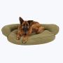 Carolina Pet Quilted Bolster Bed for Pets with Moisture Barrier Protection, Medium, Red