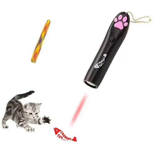 Behoneybee Interactive Cat Toys with Colorful Spring Tube Toy Red Fish LED Light Pointer Exercise Chaser Indoor Toy Pet Training and Exercise Tool (No Battery Include) Behoneybee Interactive Cat Toys with Colorful Spring Tube Toy Red Fish LED Light Pointer Exercise Chaser Indoor Toy Pet Training and Exercise Tool (No Battery Include)