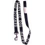 ALBCORP Padded Service Dog Leash - with Neoprene Handle - and Reflective Silk-Screen Print, 4 Foot, for Harnesses, Vests or Collars, Red/Black/Blue/Maroon