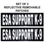 Doggie Stylz Set of 2 Reflective ESA Support K-9 Removable Patches with Hook Backing for Working Dog Harnesses & Vests. Durable and Interchangeable - Comes in 3 Sizes Small, Medium and Large