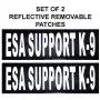 Doggie Stylz Set of 2 Reflective ESA Support K-9 Removable Patches with Hook Backing for Working Dog Harnesses & Vests. Durable and Interchangeable - Comes in 3 Sizes Small, Medium and Large Doggie Stylz Set of 2 Reflective ESA Support K-9 Removable Patches with Hook Backing for Working Dog Harnesses & Vests. Durable and Interchangeable - Comes in 3 Sizes Small, Medium and Large