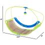PETMAKER Interactive Cat Toy Rocking Activity Mat- Swing Playing Station with Sisal Scratching Area, Hanging Toy, Rolling Ball for Cats and Kittens