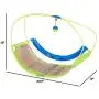 PETMAKER Interactive Cat Toy Rocking Activity Mat- Swing Playing Station with Sisal Scratching Area, Hanging Toy, Rolling Ball for Cats and Kittens
