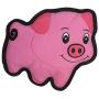 SmartPetLove - Tender-Tuffs Simple - Tough Plush Dog Toy - Easy Grab Pink Pig with Puncture Resistant Squeaker and Super Strong Seams for Big and Small Dogs