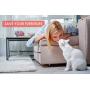 Ronton Cat Scratch Deterrent Tape - 12 in X 17 in Anti Scratch Tape for Cats (10 Sheet) | 100% Transparent Clear Double Sided Training Tape | Pet & Kid Safe | Furniture, Couch, Door Protector