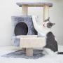 N/D cat Trees and Towers Scratching Post ，Cat Platform with cat Litter, Two-Story cat Playground Furniture