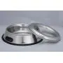 Indipets Stainless Steel Spill Proof Splash Free Dog Bowl - Removable Cover and Easy Pick Up Grip Handle Indipets Stainless Steel Spill Proof Splash Free Dog Bowl - Removable Cover and Easy Pick Up Grip Handle
