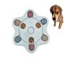 N/A Bowl Pet Toy Dog Food Turntable Eating Puzzle Anti-Smashing Dog Bowl Supplies, Style:Hexagon Style(Pink) (Color : Blue)
