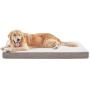 BDEUS Orthopedic 4 High Gel-Infused Memory Foam Dog Bed for Large Dogs, Plush Pet Bed Mattress for Joint Relief, Machine Washable Cuddler with Removable Cover and Waterproof Lining for Dogs and Cats