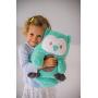 My Pet Blankie | Grand Size | Ultra-Soft 3-in-1 Fleece Blanket | Aqua Owl | Machine Washable | by Animal Adventure