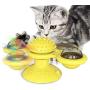 UTILITI Cat Windmill Toy, Cat Windmill Spin Toy Turntable Interactive Cat Spinning Windmill Toy with LED Ball and Catnip Ball Suction CupScratching TickleRotating Teasing Pet Kitten Toys for Cats