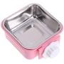 Luck Dawn Cat Crate Bowl, Stainless Steel Removable Cage Hanging Bowls with Bolt Holder for Dog Puppy