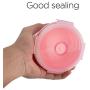 LUTER 2 Pieces Collapsible Dog Bowls Silicone Food Water Travel Bowl with Lids Portable Expandable Pet Feeding Watering Cup Dish for Walking Kennels Camping 350ml (12x12x3cm) (Pink & Blue)