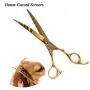 MelPet Professional Dog Grooming Scissors Stainless Steel Dog Shears Kit, Perfect for Face Nose Paw Ears Short Or Long Hair, Including Straight Curved and Thinning Dog Scissors (5 Pcs)