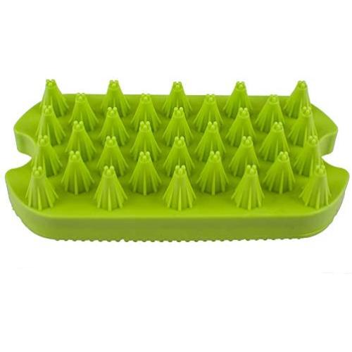 Dog & Cat Brush for Short to Medium Hair Non Metal Grooming and Deshedding Soft Silicone Brush Gently Removes Loose Hair