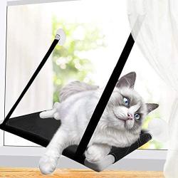 Cat Window Perch, Cat Hammock Window Seat, Breathable Mesh,Space Saving Window Mounted Cat Bed for Large Cats,4 Powerful Suction Cups Carry 20 Pounds