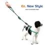 PAWABOO Dog Leash Harness Set, Durable Adjustable Heavy Duty No Pulling Dog Harness + Leash for Pet Dog Training Walking Running.
