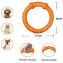 LaRoo Dog Flying Ring Dog Toy Water Floating, Outdoor Fitness Flying Discs, Tug of War Interactive Training Durable Soft Chew Toys for Large and Small Dogs. (Orange 7'' )