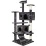 JJW Cat Tree Tower with Sisal Scratching Posts Condos,Hammock Plush Perches,Cat Activity Centres Kittens Furniture Play House