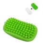 Auxsoul Dog Bath Brush, Soft Rubber Pet Massage Grooming Brushes with Fur Catching Screen, Anti-Skid Dog Cat Pet Mouse Grooming Shower Bath Brush Massage Comb, Green