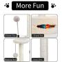 PGFUN 2 in 1 Cat Scratching Post Natural Sisal Cat Claw Scratcher with Interactive Ball Toy for Small Cats and Kittens