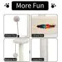 PGFUN 2 in 1 Cat Scratching Post Natural Sisal Cat Claw Scratcher with Interactive Ball Toy for Small Cats and Kittens PGFUN 2 in 1 Cat Scratching Post Natural Sisal Cat Claw Scratcher with Interactive Ball Toy for Small Cats and Kittens