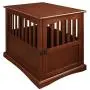 Casual Home Wooden Medium Pet Crate, End Table, Walnut