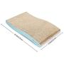 AMZNOVA Cat Scratcher, Reversible S-Curved Corrugated Cardboard Kitty Scratching Pad Lounge with Catnip, 1 Pack, Baby Blue