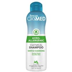 TropiClean OxyMed Hypoallergenic Solutions for Pets - Made in USA - Gentle Itch Relief for Sensitive Skin, Allergies, Hot Spots - Dye Free, Paraben Free, Soap Free, SLS Free