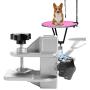 TOPINCN Pet Grooming Table Arms Clamp Pet Grooming Table Arm H Bar Clamp Holder Hair Dryer Clamp Clip Accessory Aluminium Alloy Fixture Fixation Clip for Dog Cat Puppy Kitty