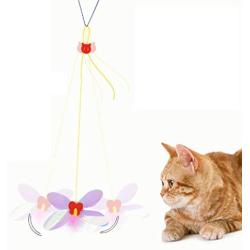 ISMARTEN Pet Cat Dragonfly Toy, A-Door-Able Dragonfly Cat Toys Teaser and Exerciser for Cat and Kitten Hanging from Door, Window, Sear, Cat Cage